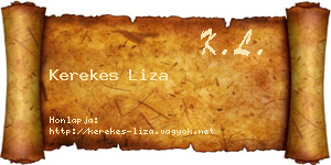 Kerekes Liza névjegykártya